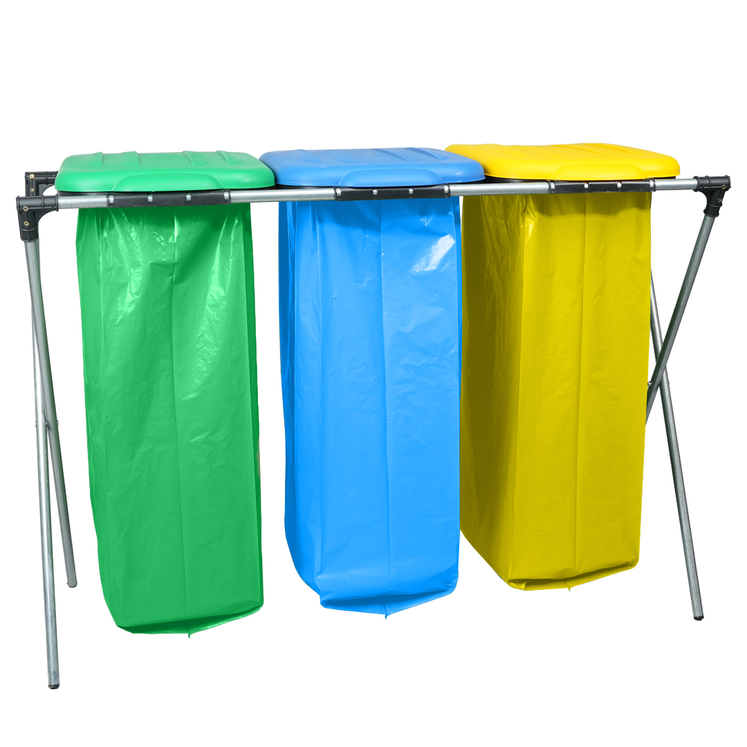 Stojak do segregacji – 3 komory (3 × 120 L)